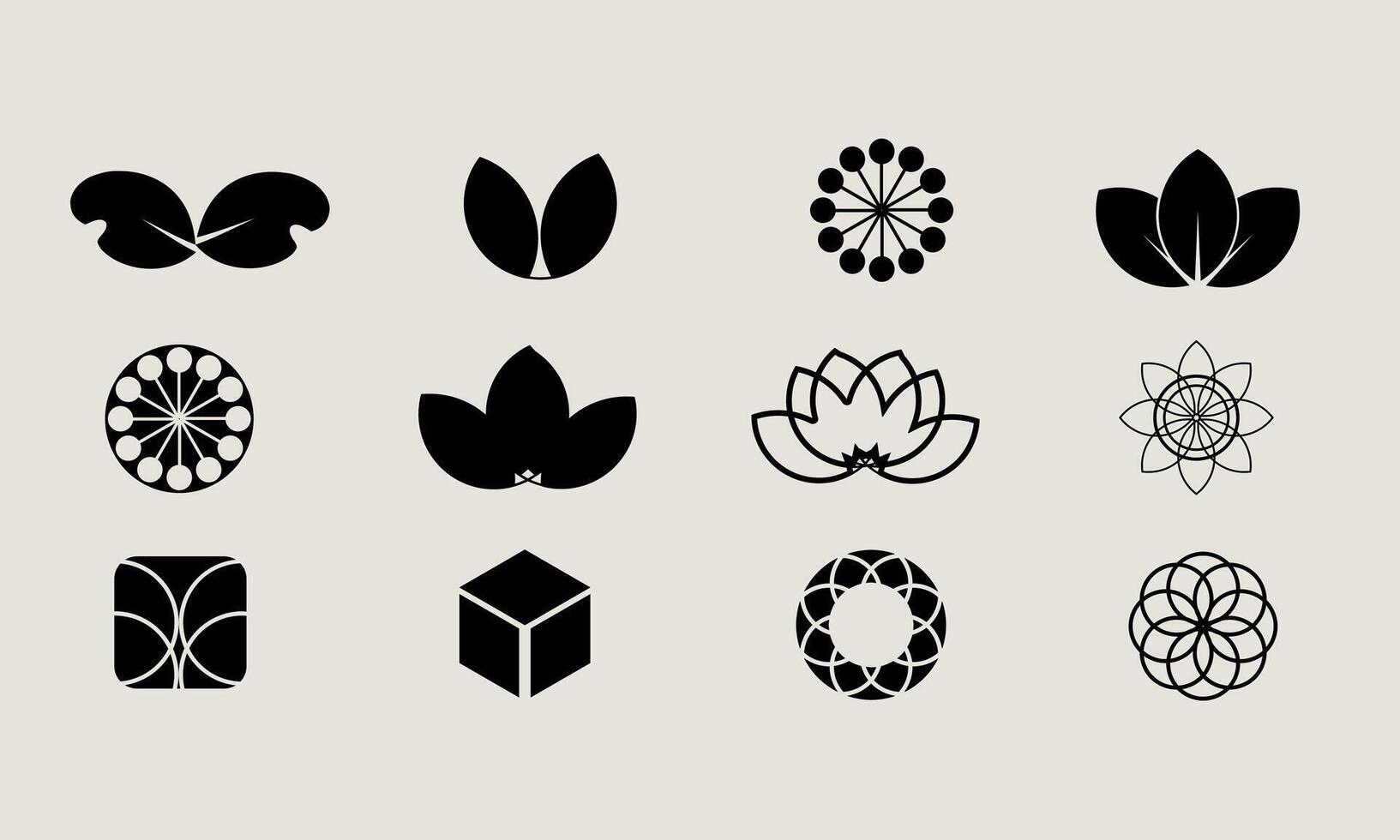 set of leaf and eco logo for your design project vector