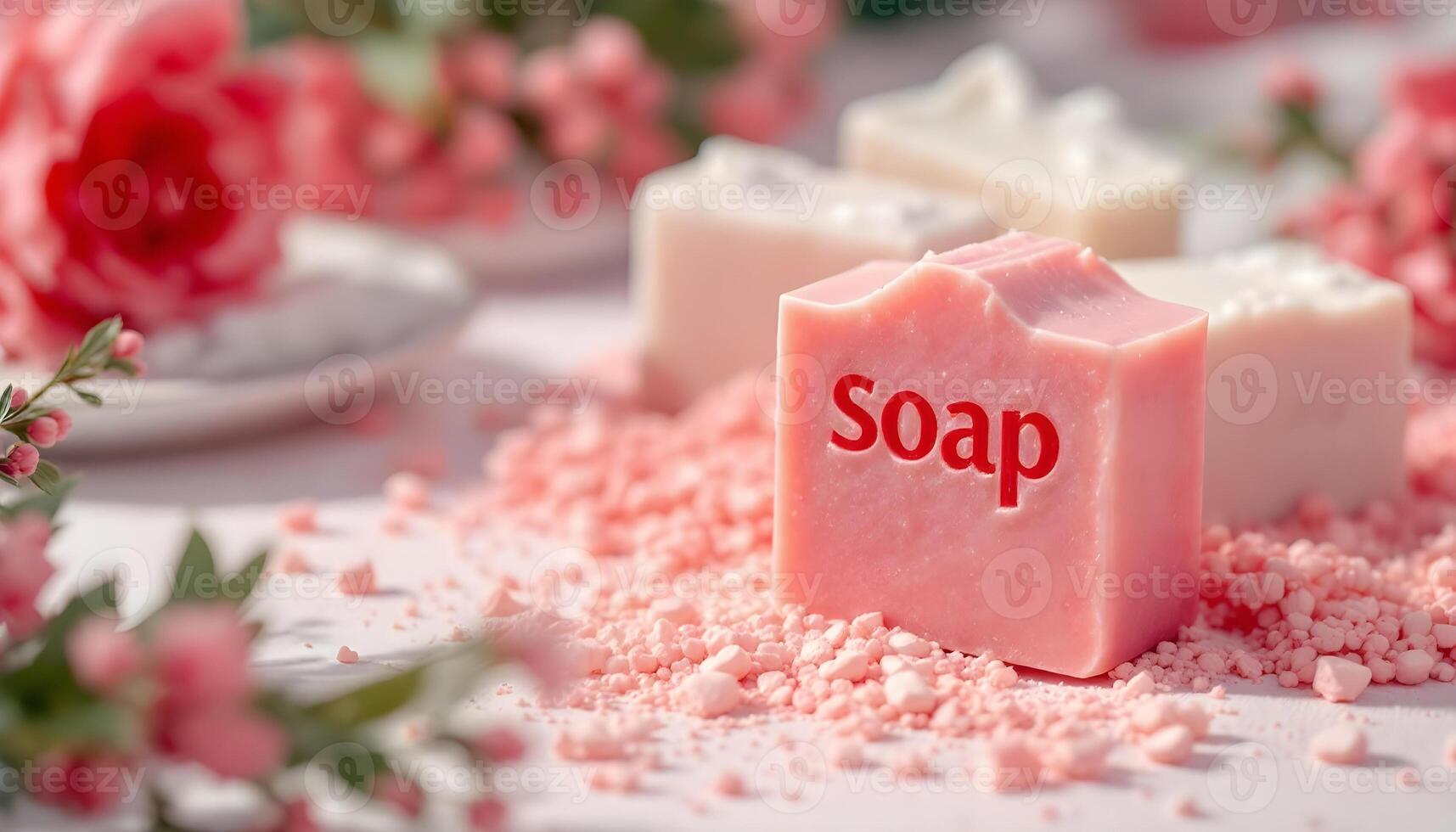 Soap with the word soap on it photo