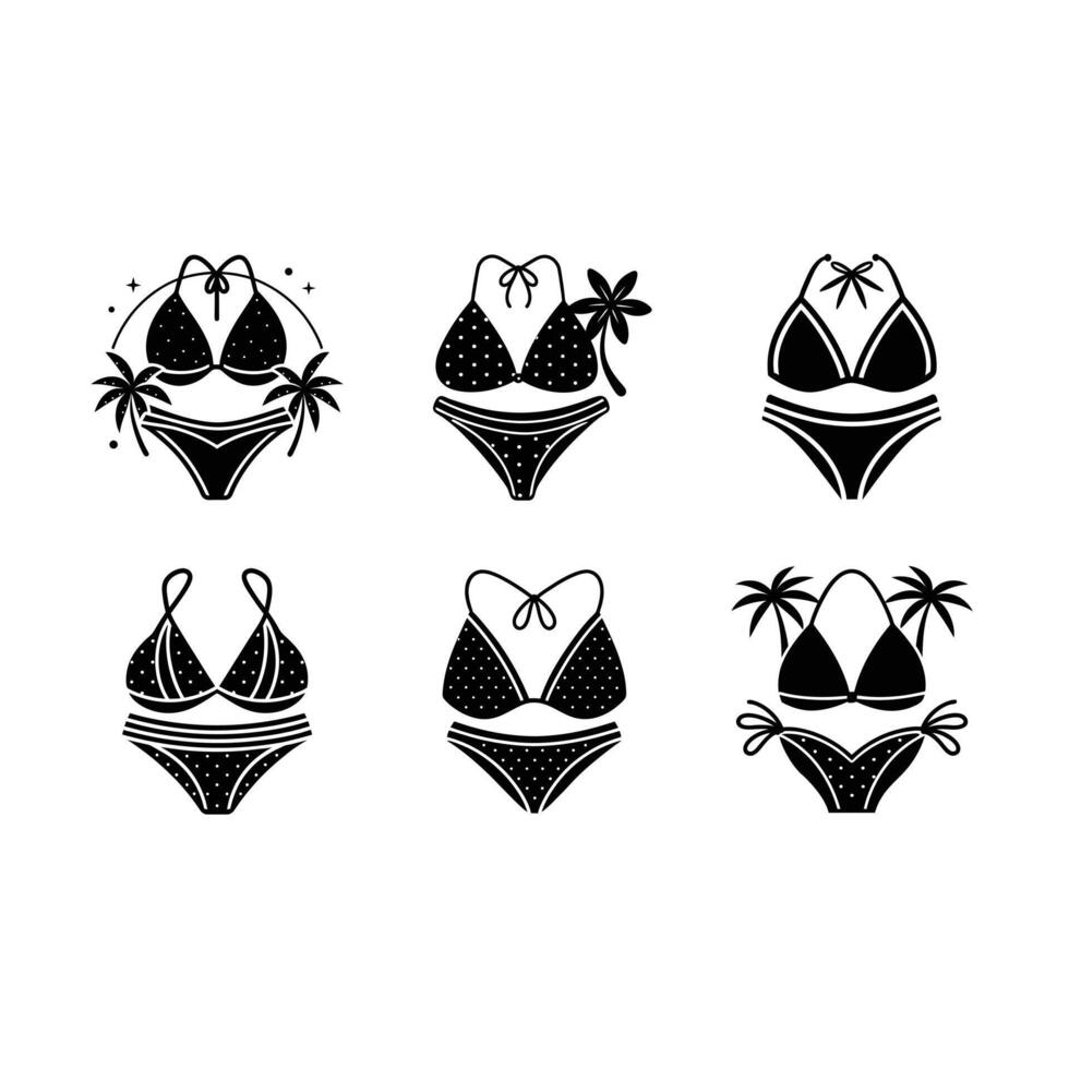 High-quality vacation bikini for digital and print designs, perfect for summer themes vector