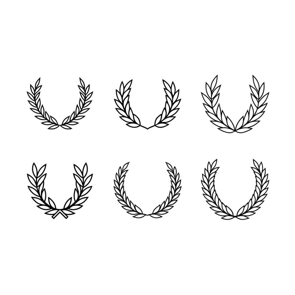 Elegant valor laurel ornament graphic design for printing or digital use on stock platforms. vector