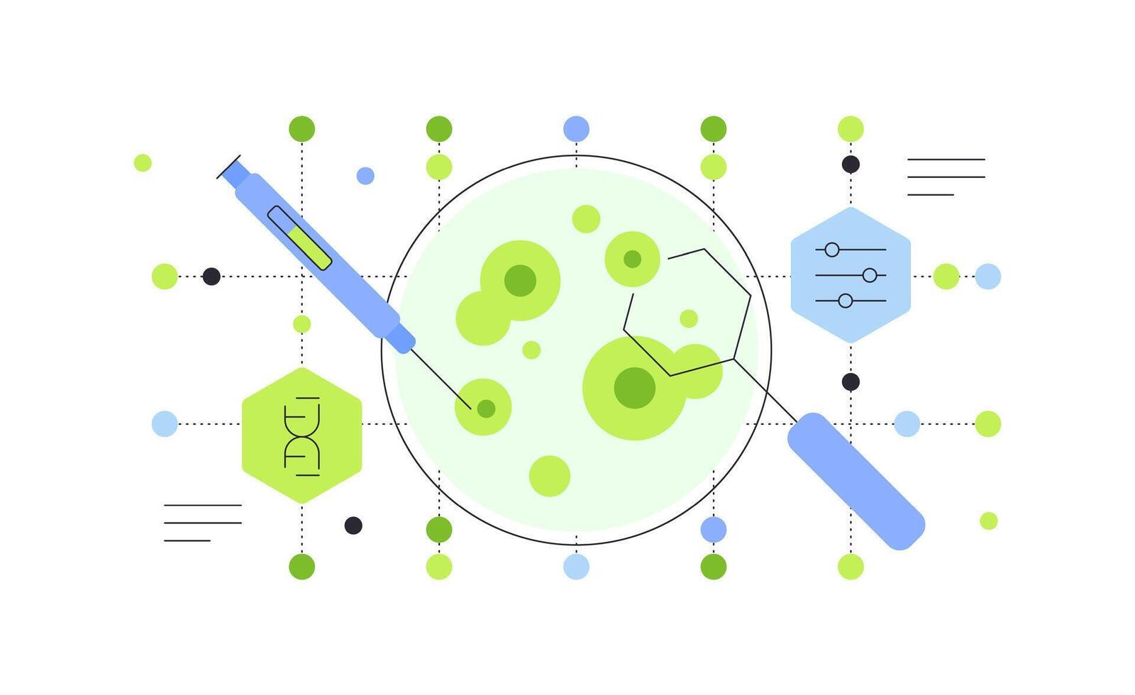 Laboratory research and bioengineering,Biotech vector