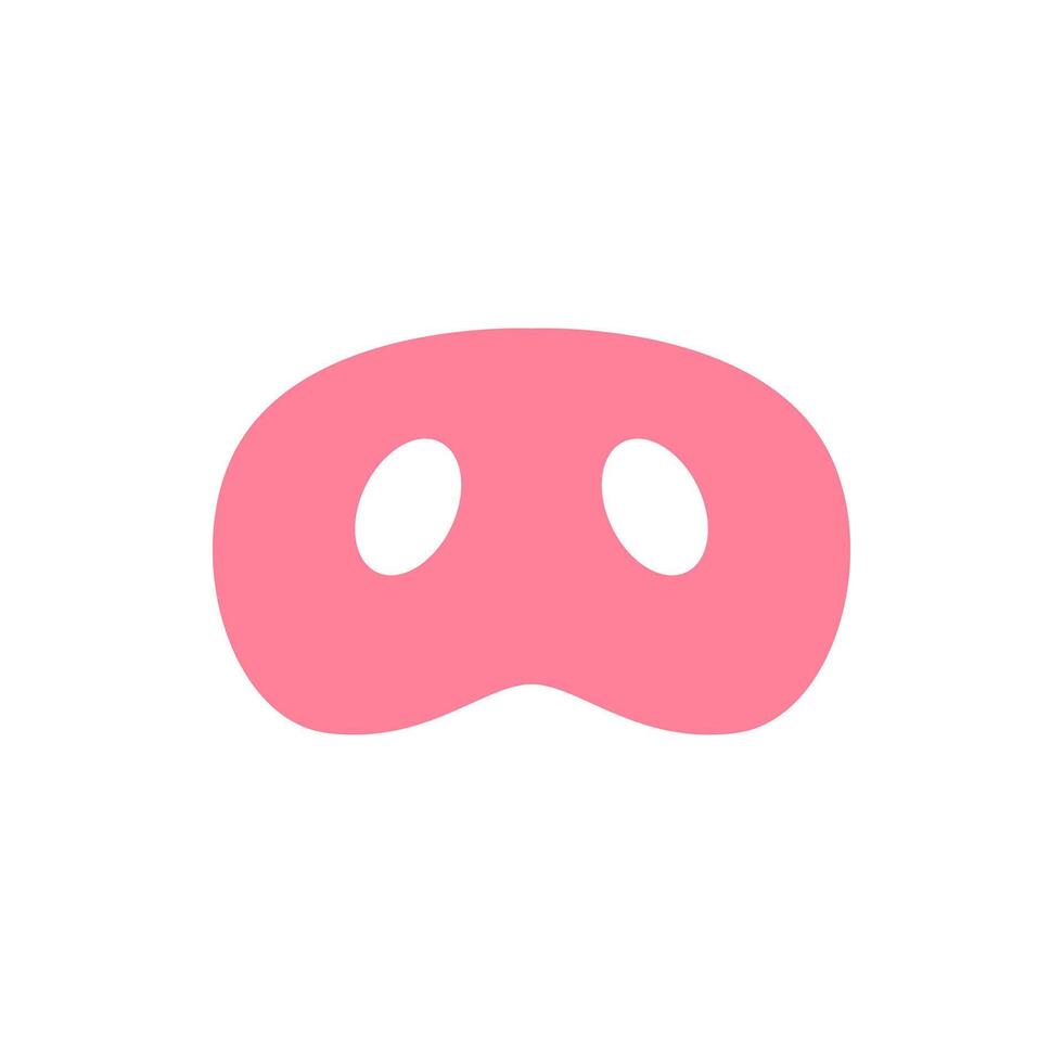 Pink Piggy nose icon on white background vector
