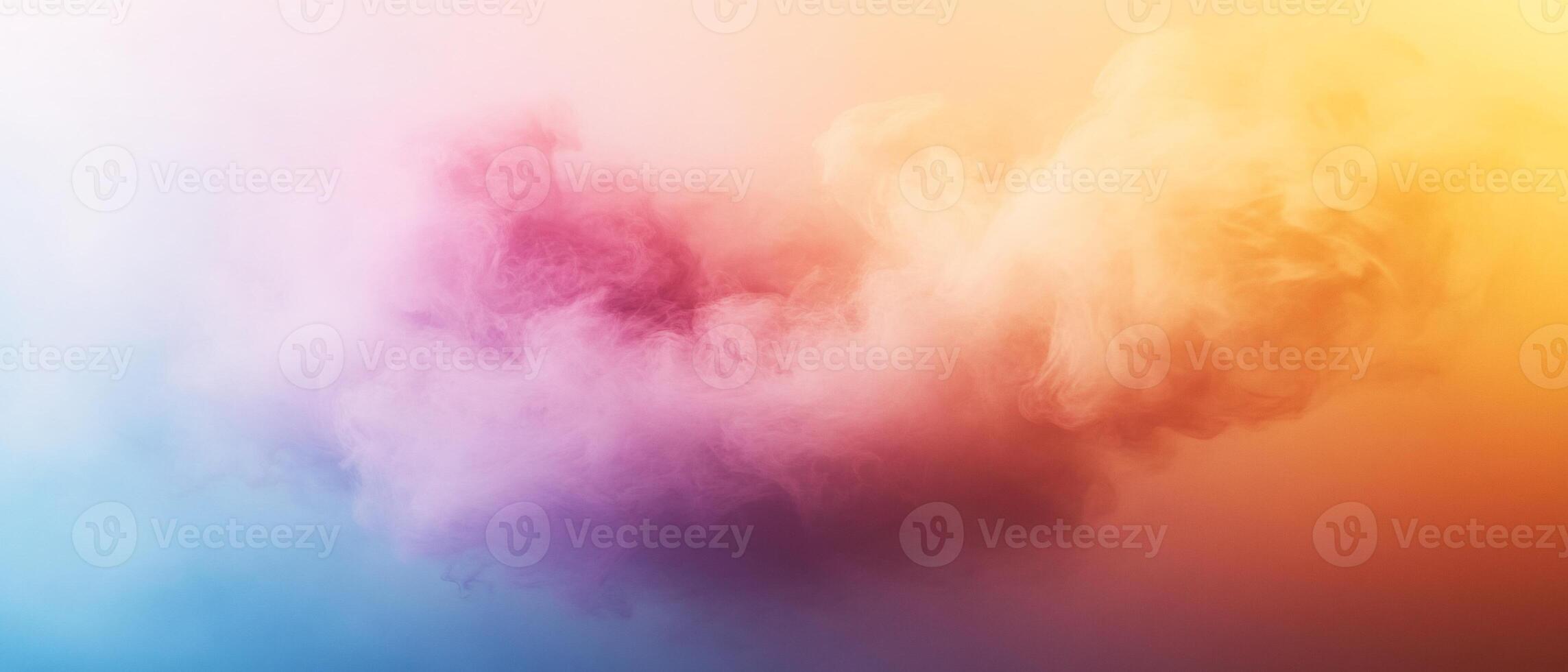 Colorful smoke swirls on vibrant background photo