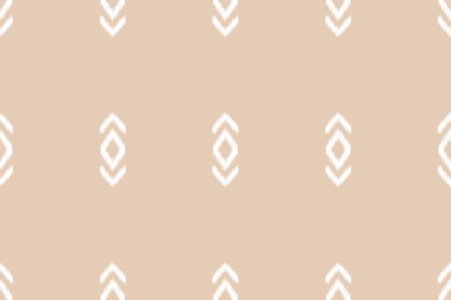 Motif ethnic with pattern brown cream background with ethnic style ikat fabric. vector
