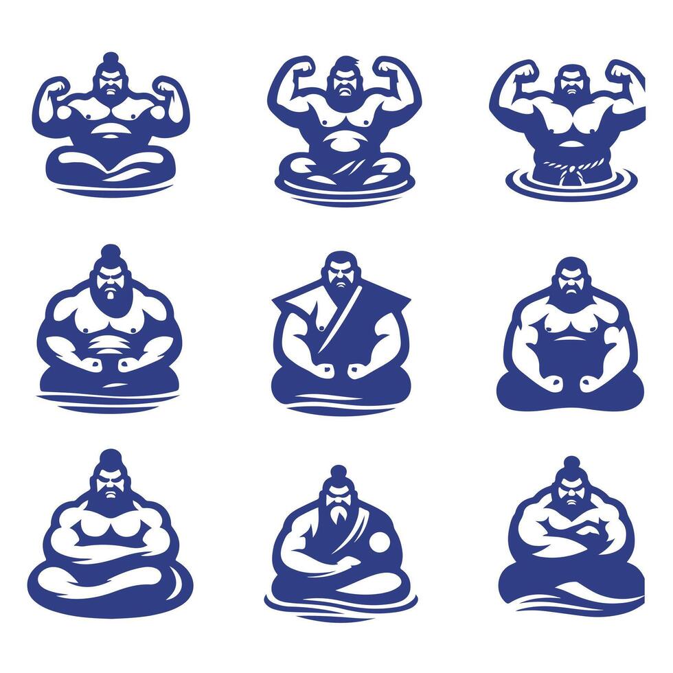 Earthquake Sumo Wreseler Collection Logo vector