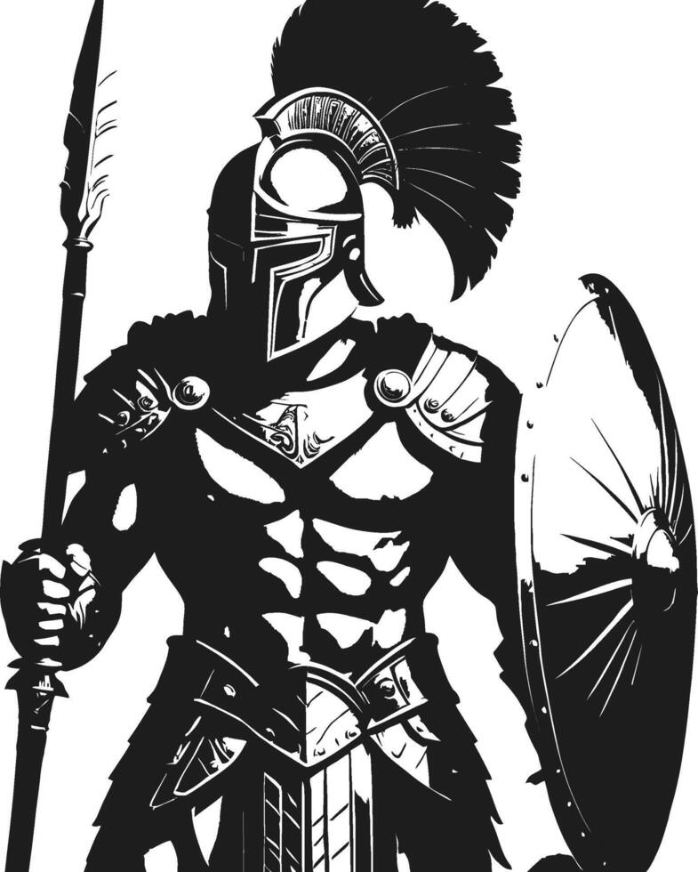 Detailed Spartan Drawing vector