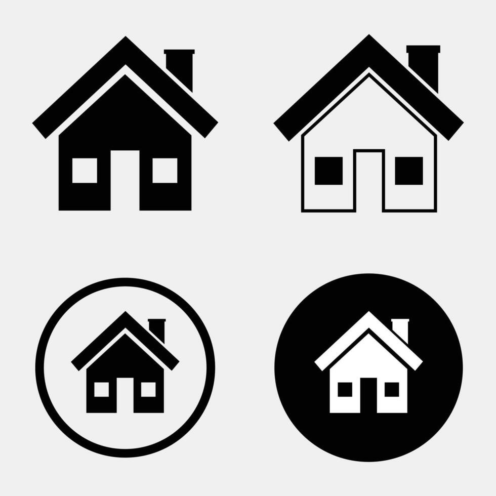 Flat home icon vector