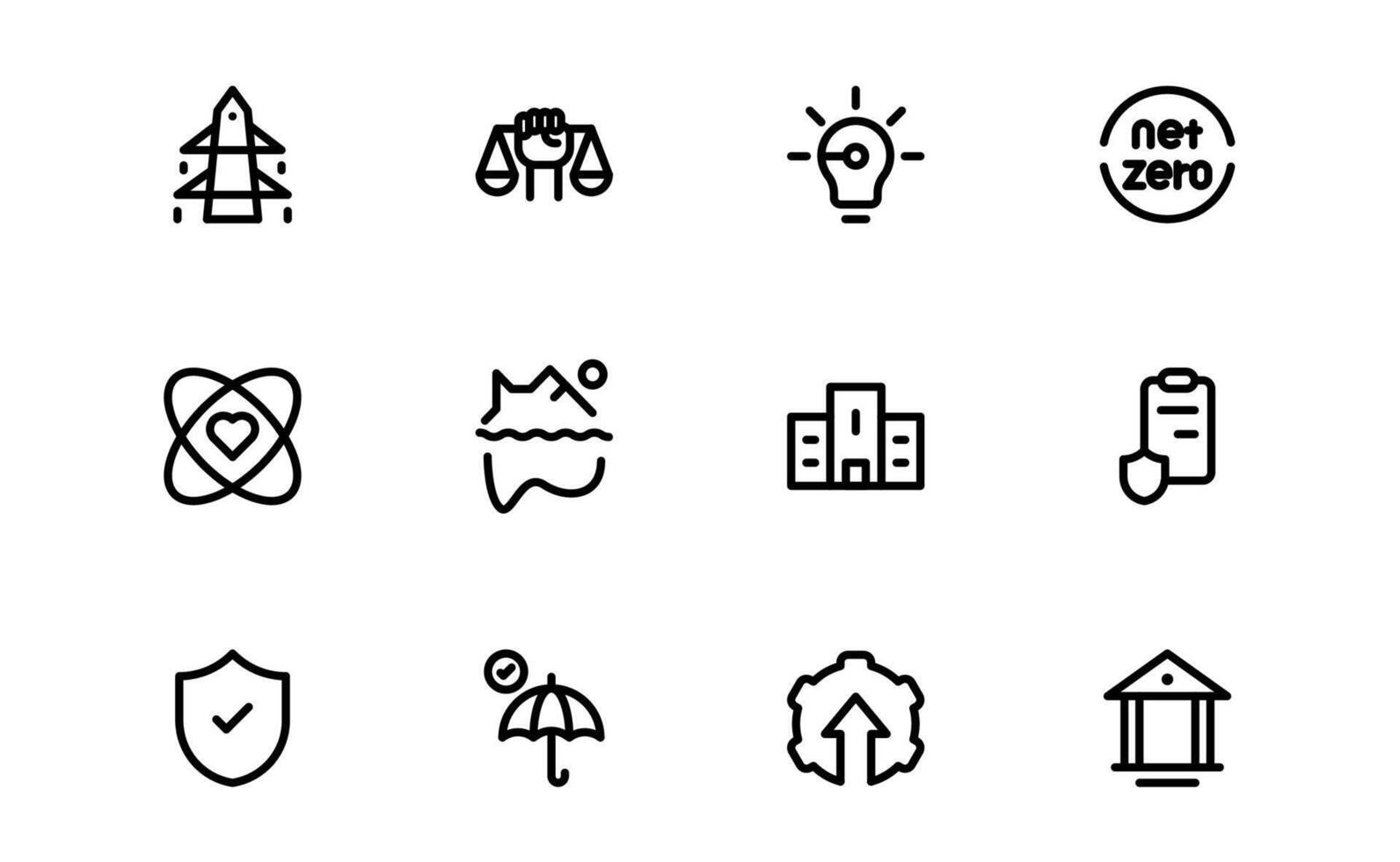 Comprehensive ESG Icon Collection Packs vector