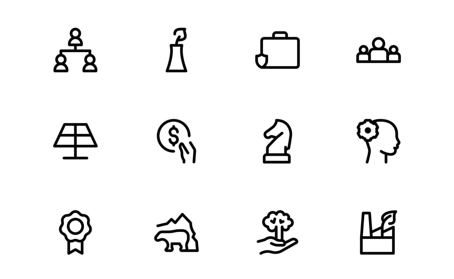 Comprehensive ESG Icon package vector