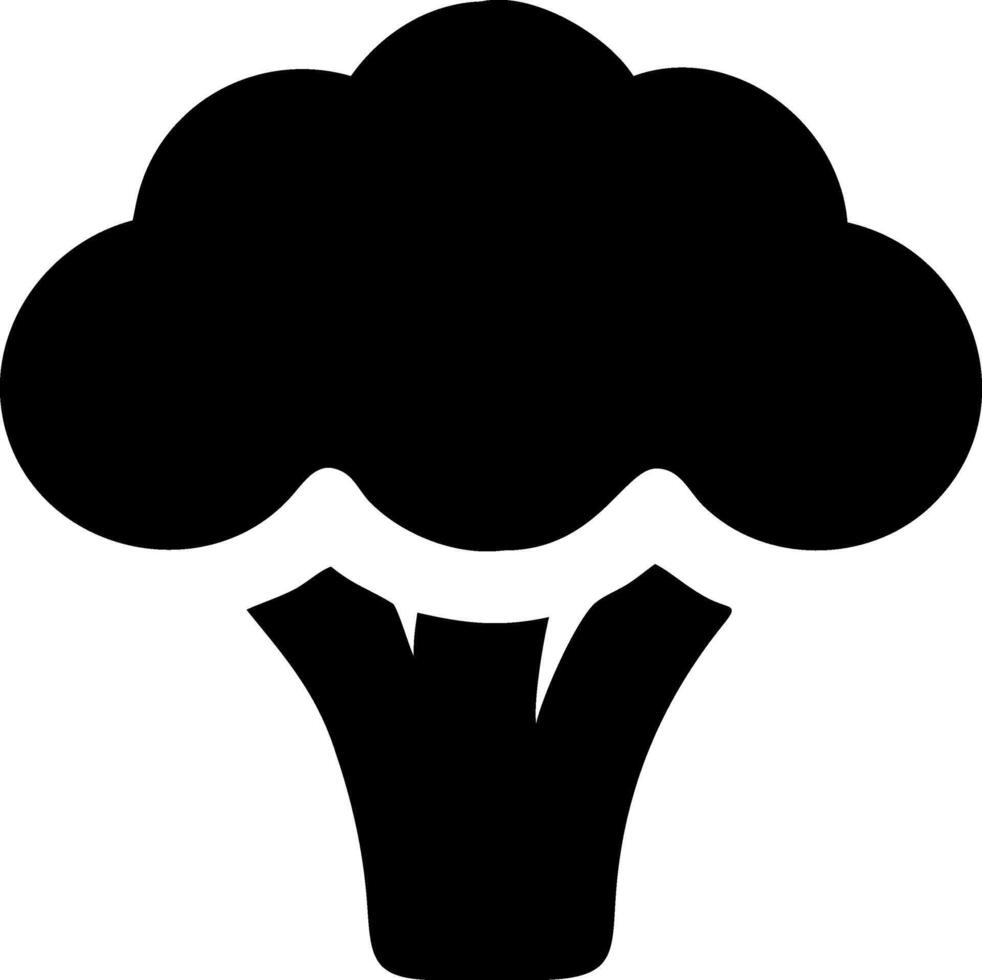 Iconic Broccoli Symbol Design vector