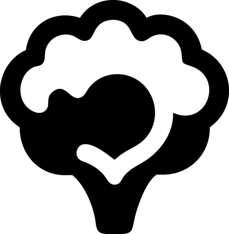 Artistic Cauliflower Icon Representation vector