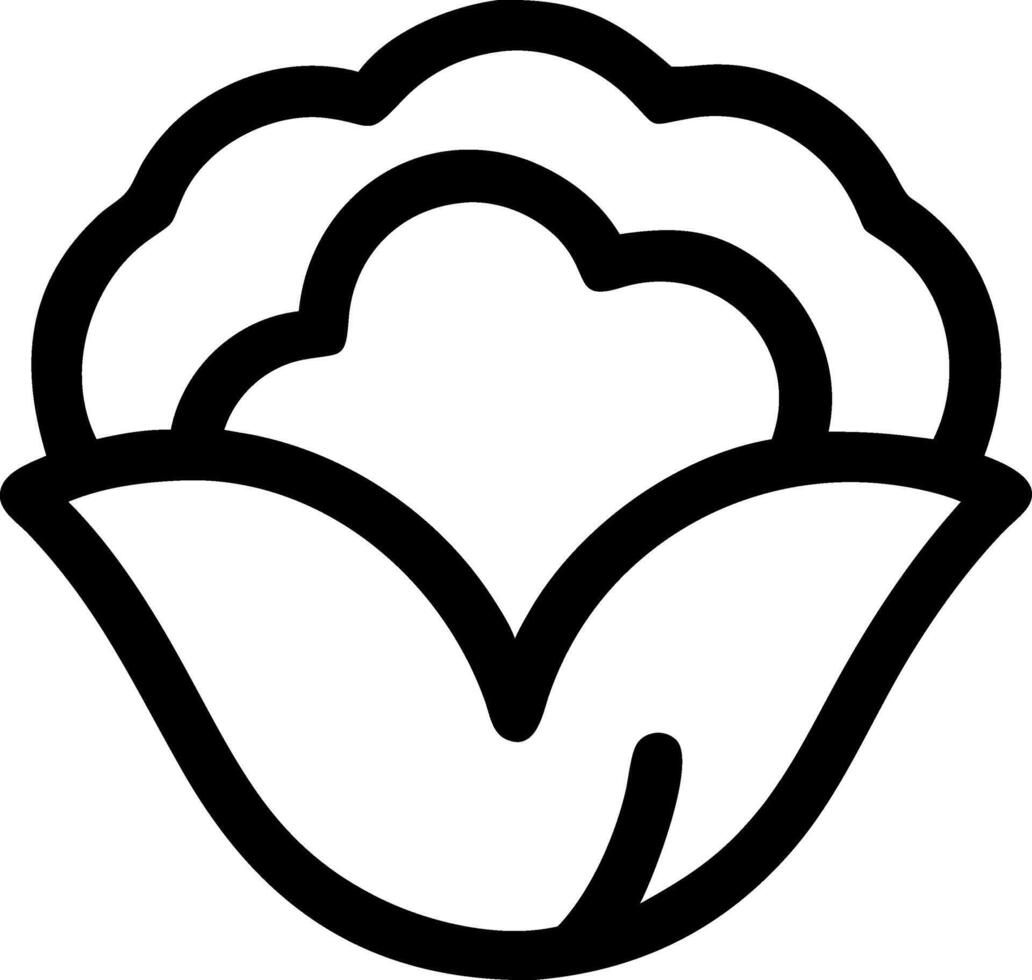 Simple Cauliflower Symbol Set vector