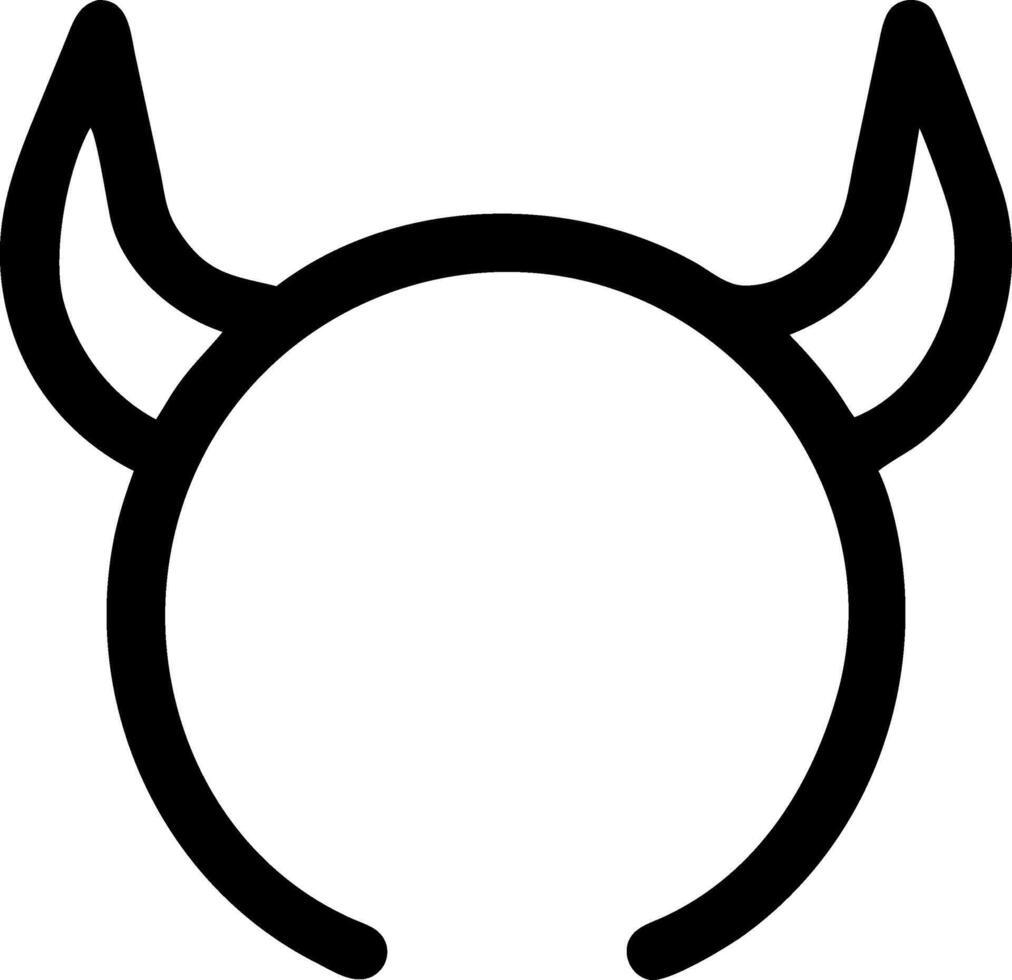 Bold Devil Horns Icon Set vector
