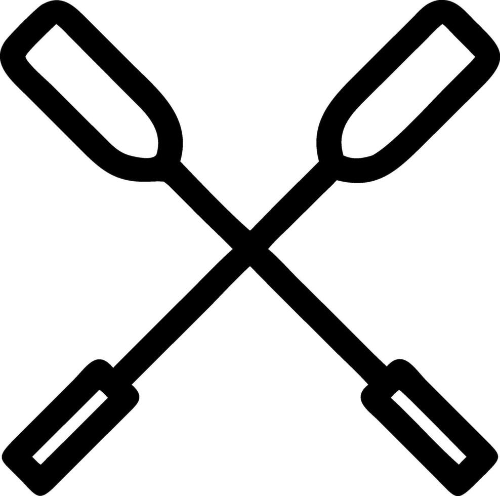 Nautical Rowing Oars Icon Representation vector