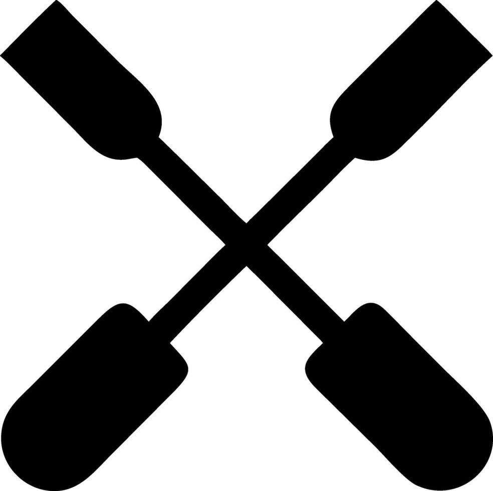 Rowing Oars Icon Symbol Set vector