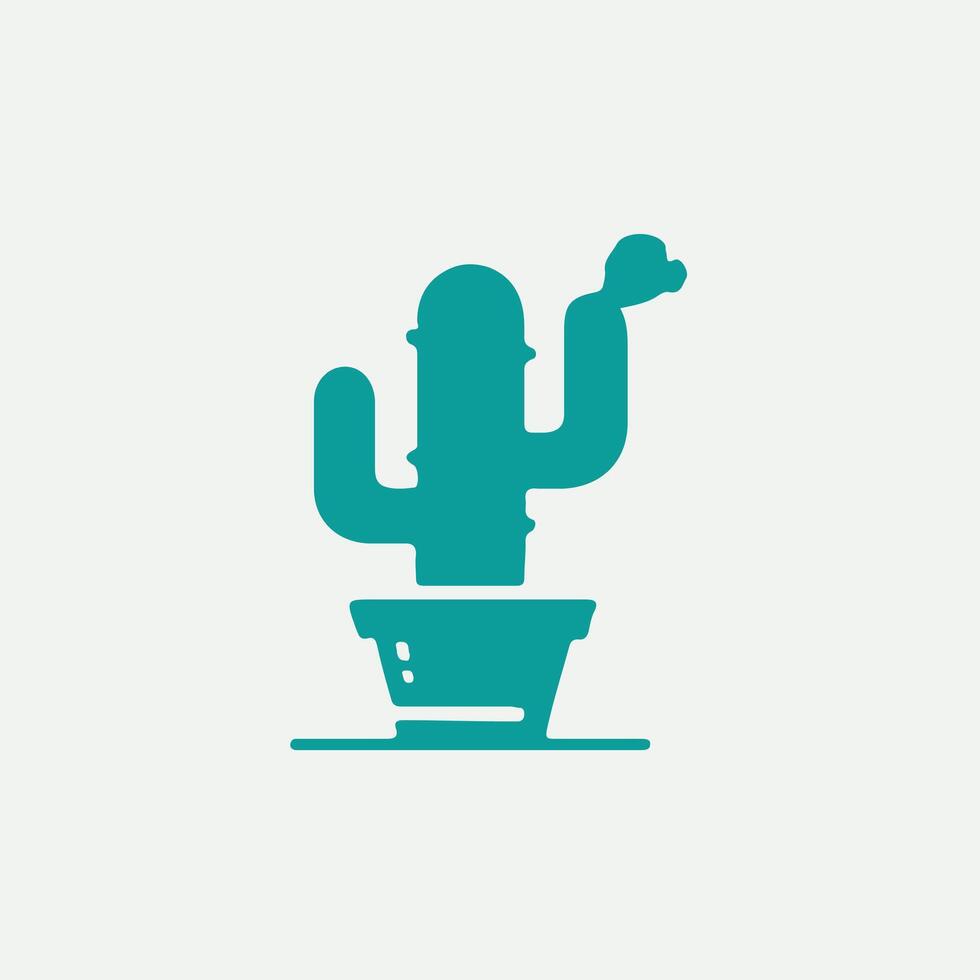 Thorns And Petals Cactus Logo Design vector