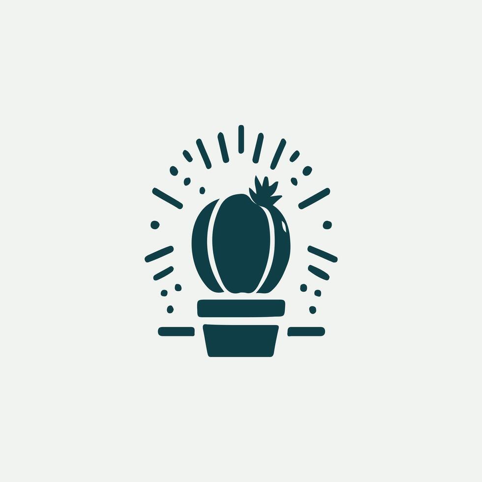 Oasis Cactus Logo Design vector
