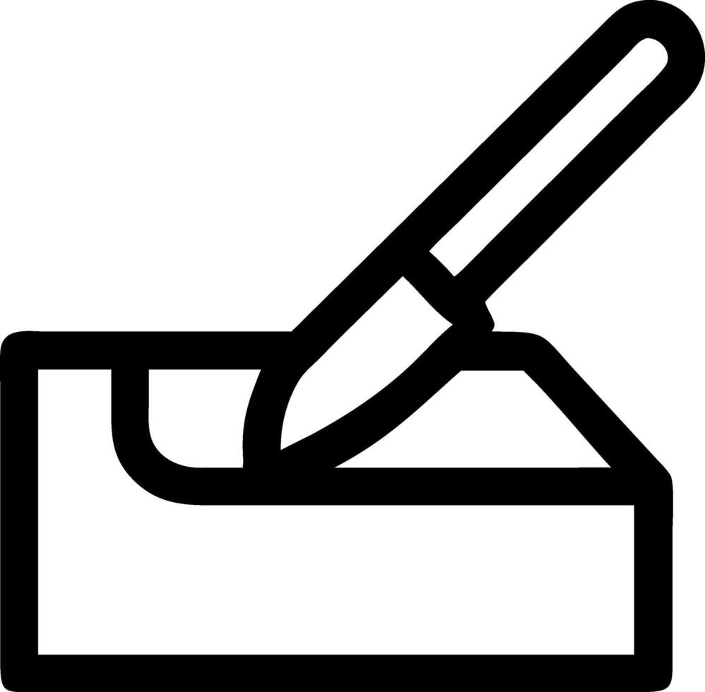 Butter Spreading Knife Symbol Collection vector