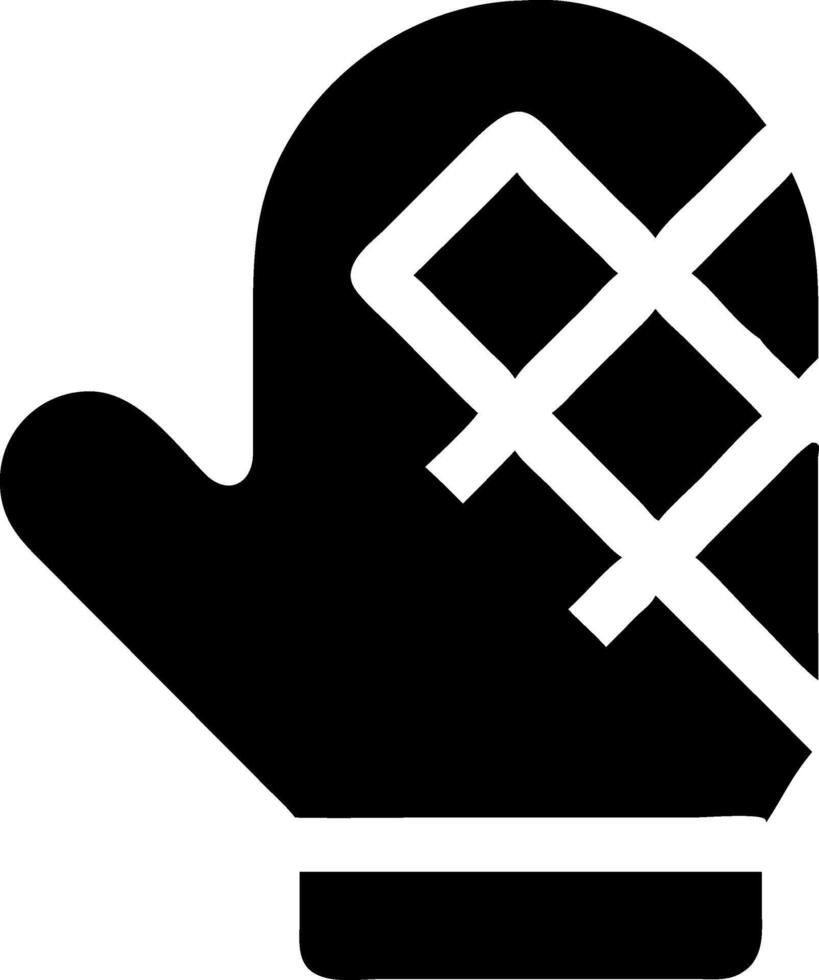Heatproof Oven Mitt Symbol Collection vector