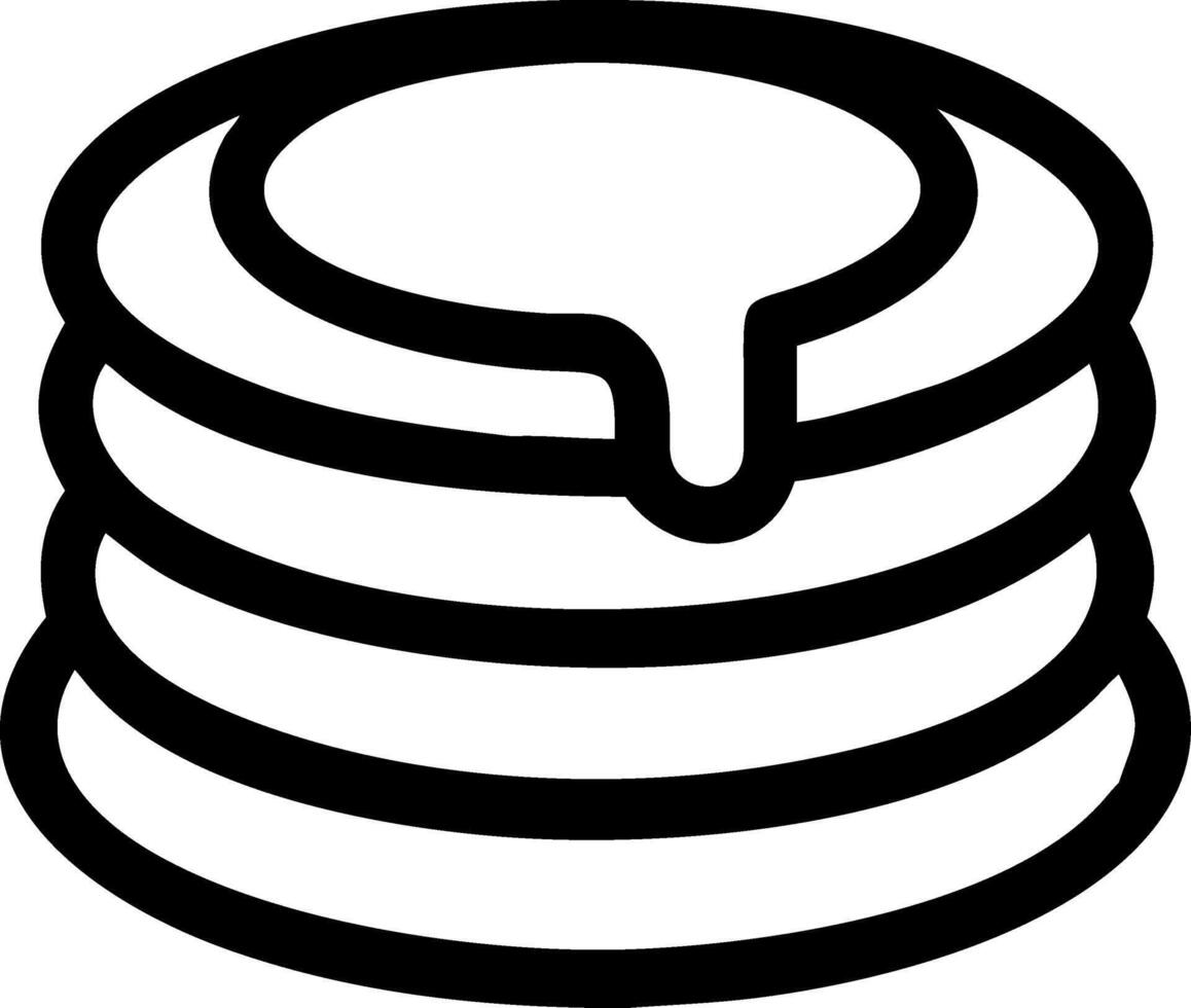 Fluffy Pancake Stack Symbol Collection vector