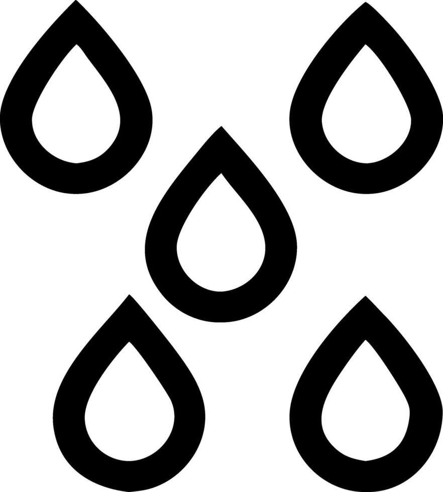 Soft Raindrops Symbol Designs vector