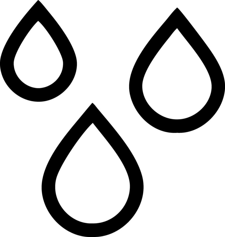 Refreshing Raindrops Symbol Set vector