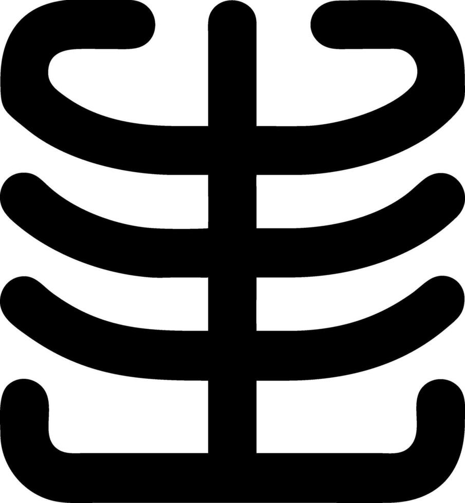 Medical Rib Cage Icon Set vector