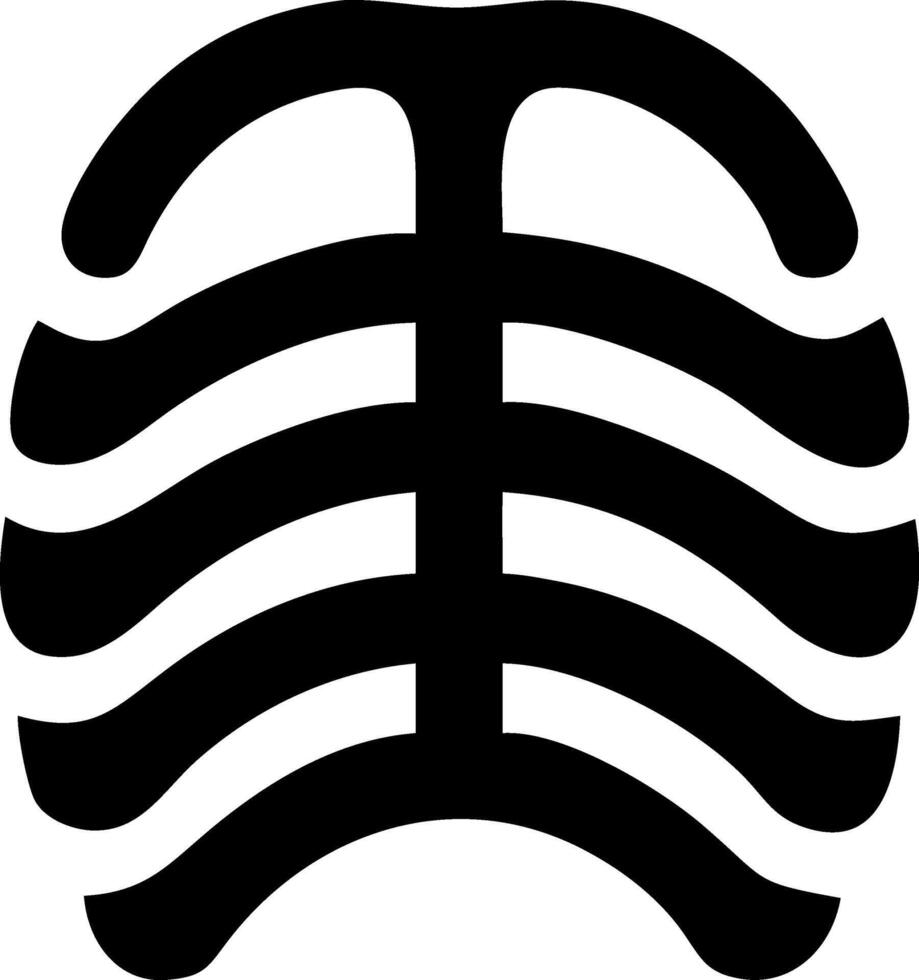 Detailed Rib Cage Emblem Pack vector