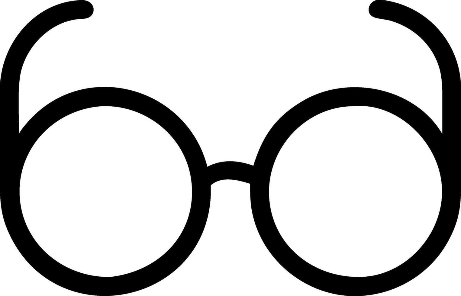 Stylish Round Spectacles Symbol Set vector