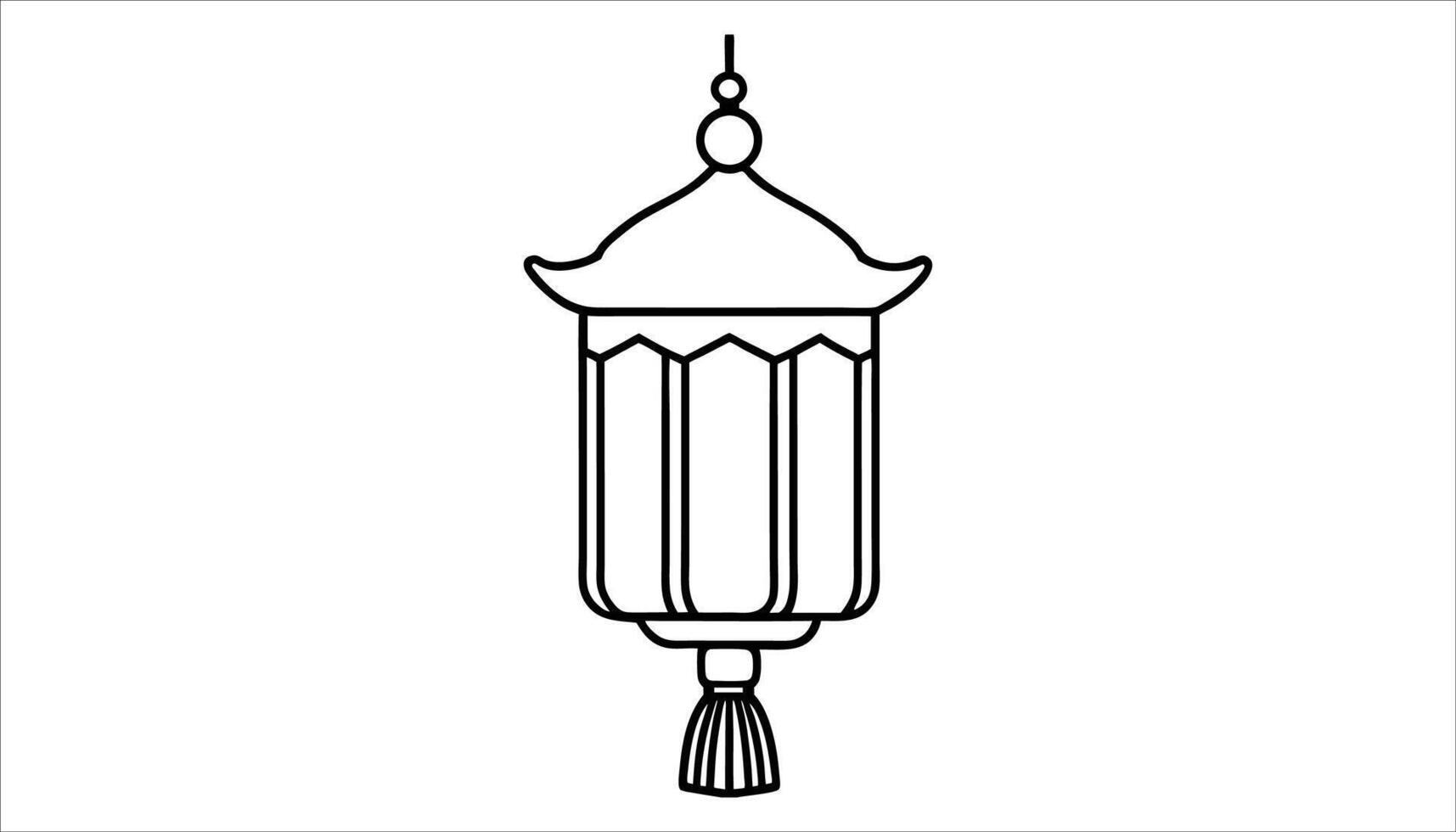 Chinese Lantern Traditional Asian Lantern Illustration vector