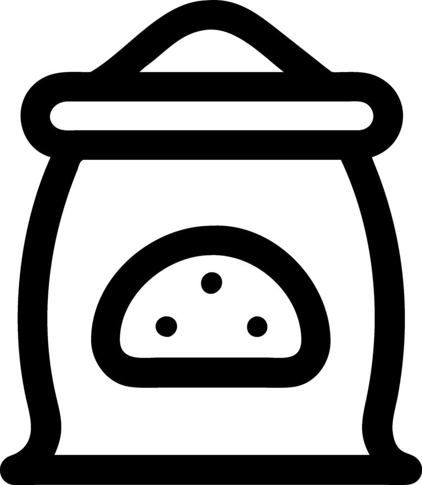 Food Ingredient Bag of Flour Icon Collection vector