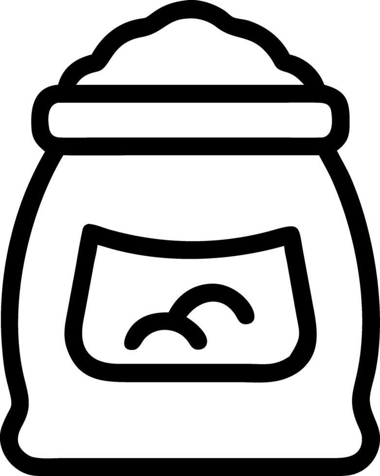Minimalist Bag of Flour Symbol Collection vector