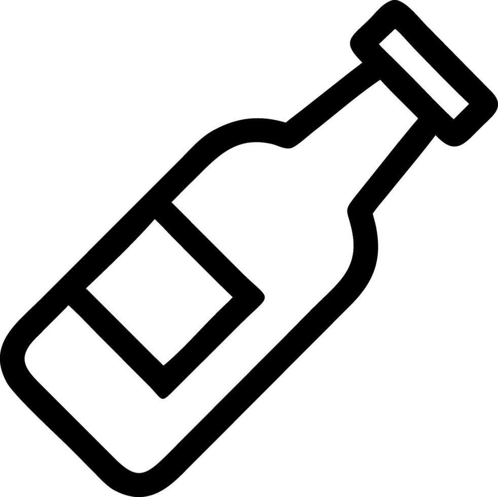 Simple Beer Bottle Icon Collection vector