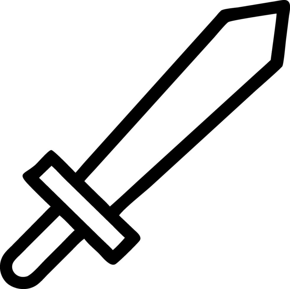 Minimalist Sword Symbol Set vector