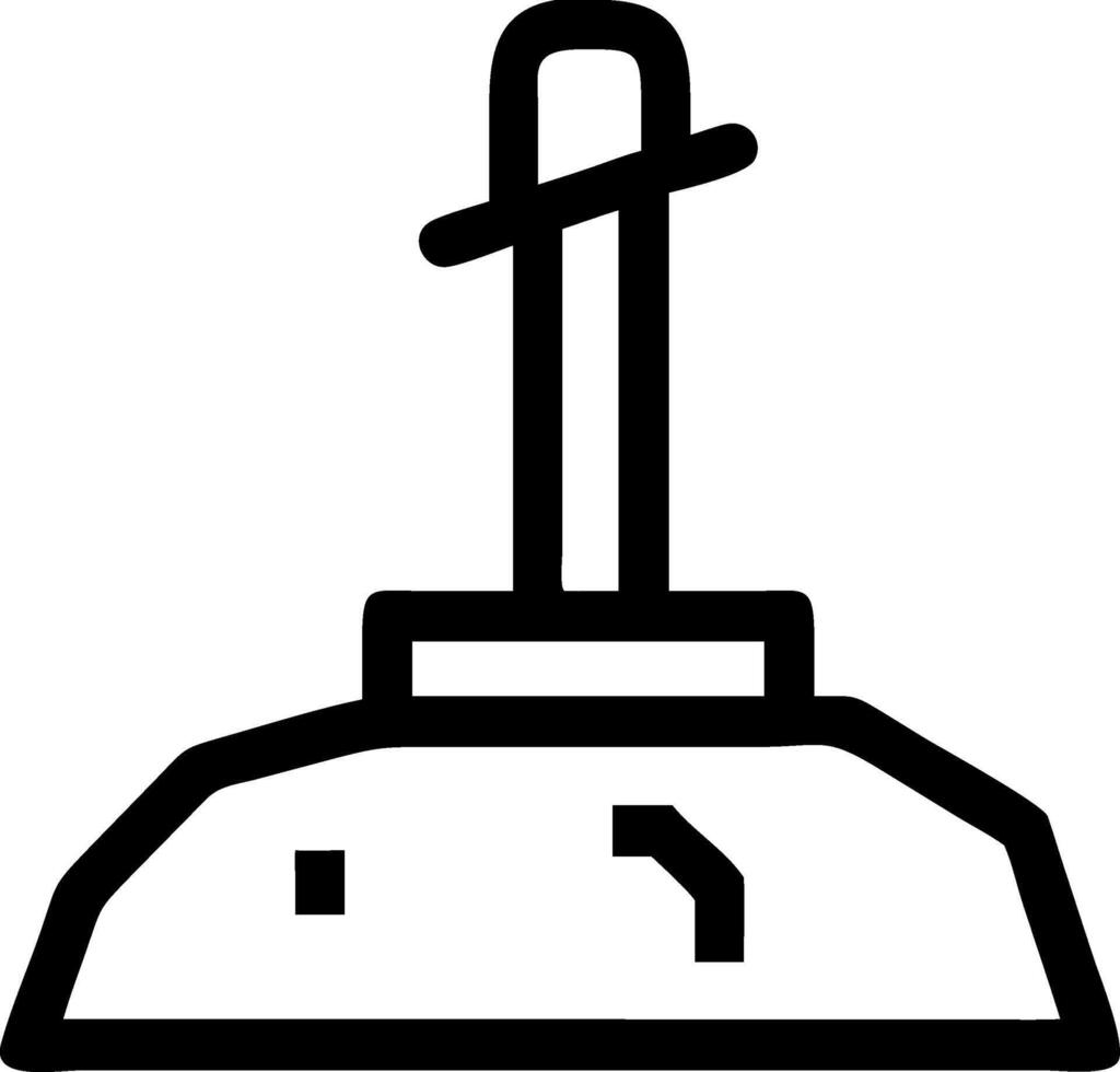 Legendary Sword in Stone Symbol Set vector