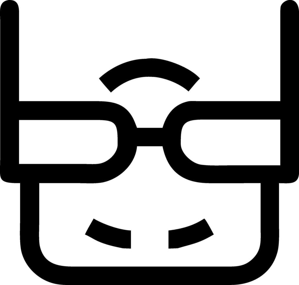 Minimalist X-Ray Specs Symbol Set vector