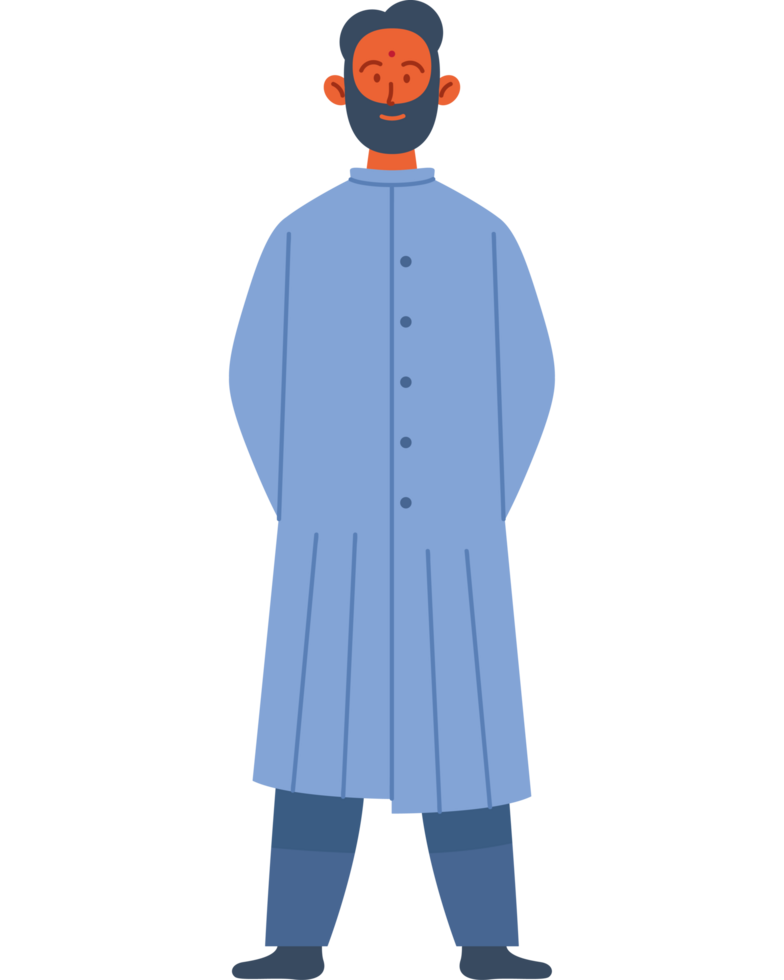 indian bearded man Design png