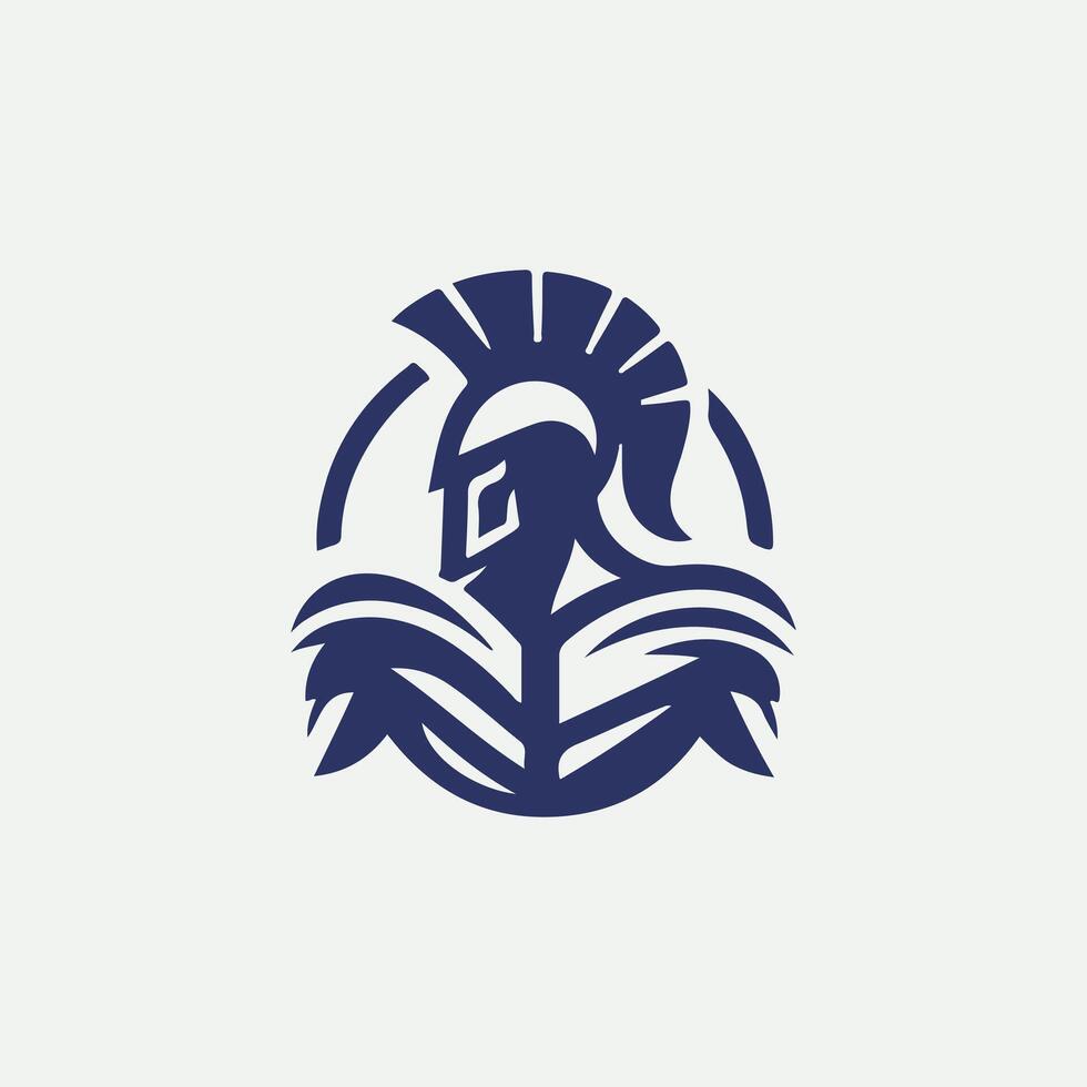Thunder Linear Spartan Collection Logo Design vector