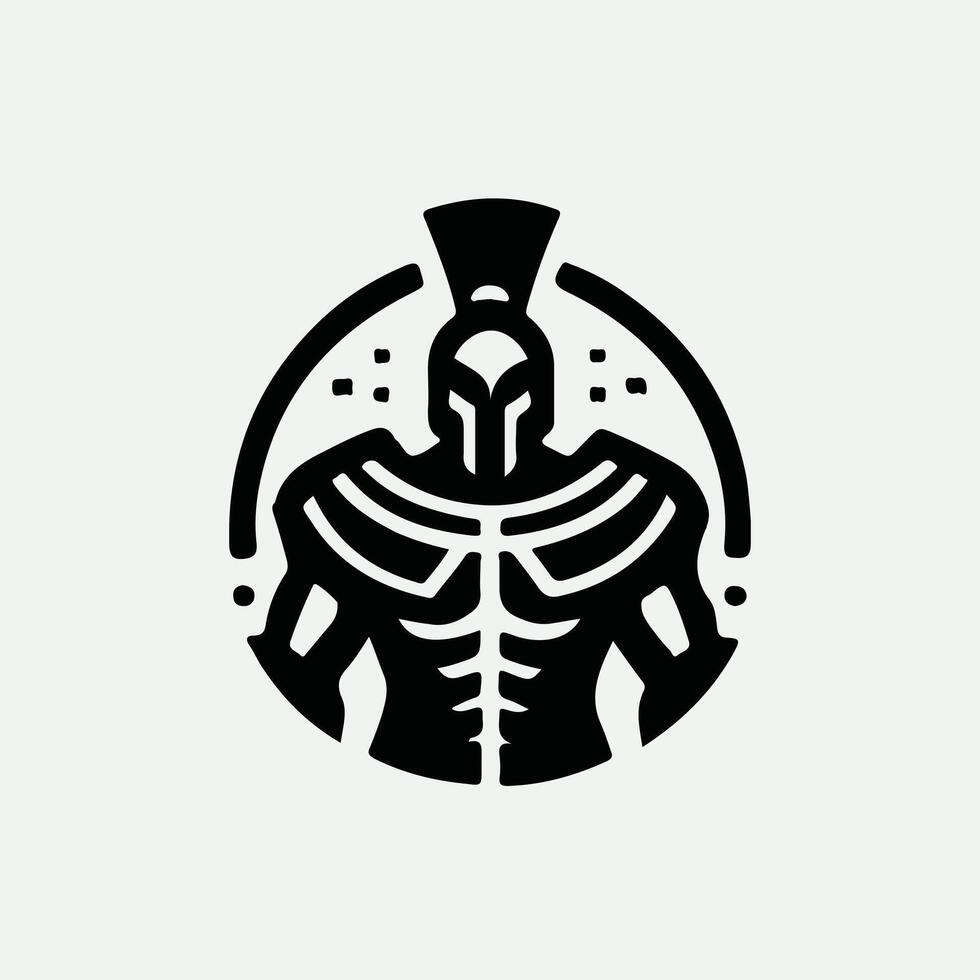 Titans Path Linear Spartan Collection Logo Design vector