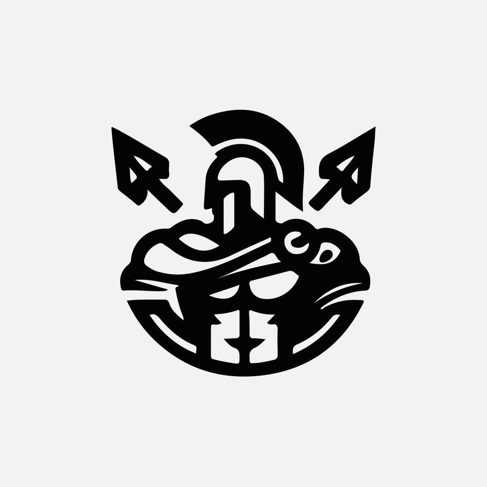 Force Linear Spartan Collection Logo Design vector