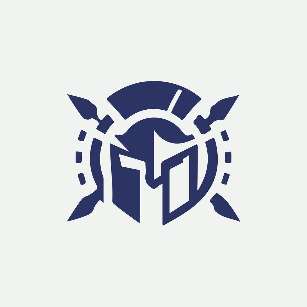 Aegis Path Linear Spartan Collection Logo Design vector