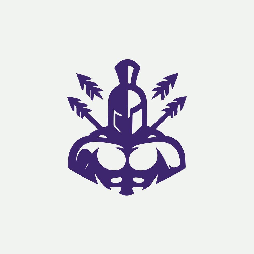 Titans Edge Linear Spartan Collection Logo Design vector