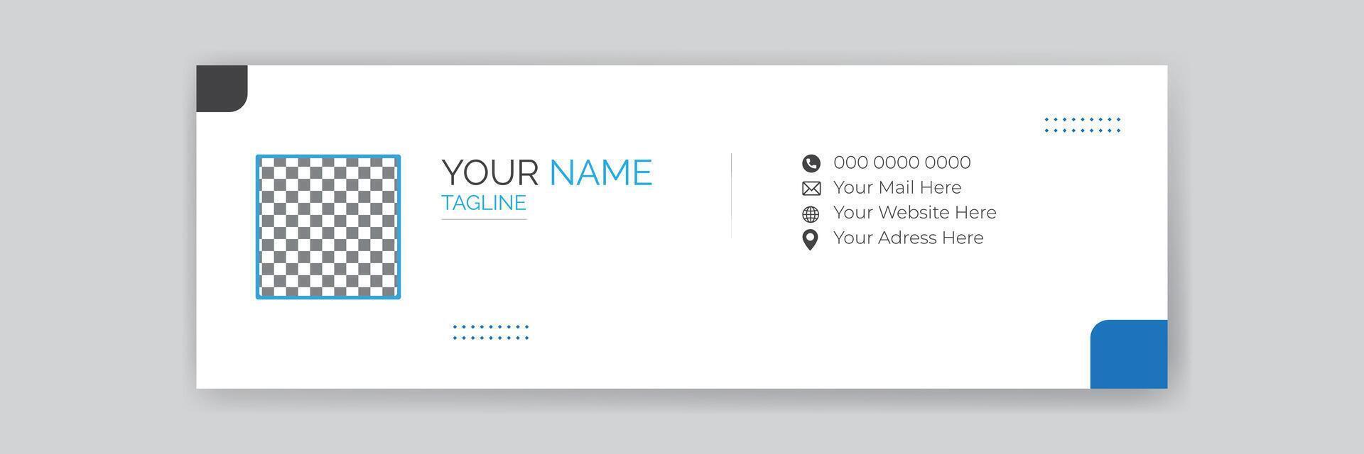 Luxury Minimalist Email Signature design Template. vector
