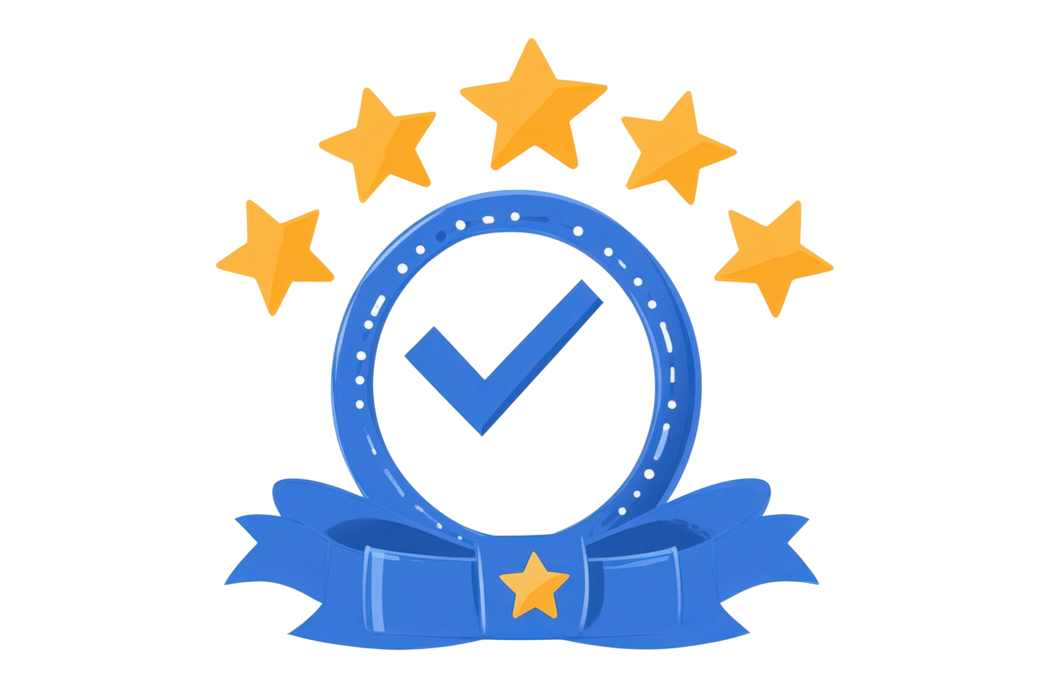 Illustration of five yellow starsabove a blue png