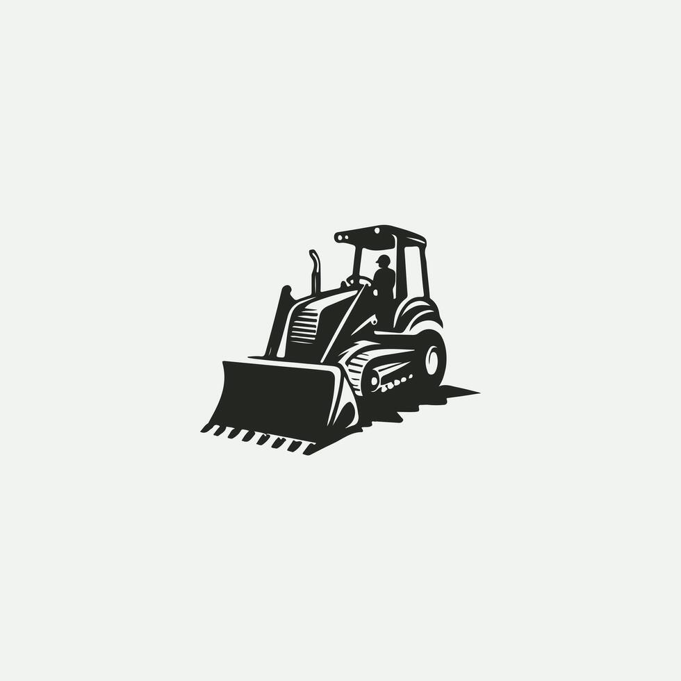Mega Digger Backhoe Excavator Logo vector