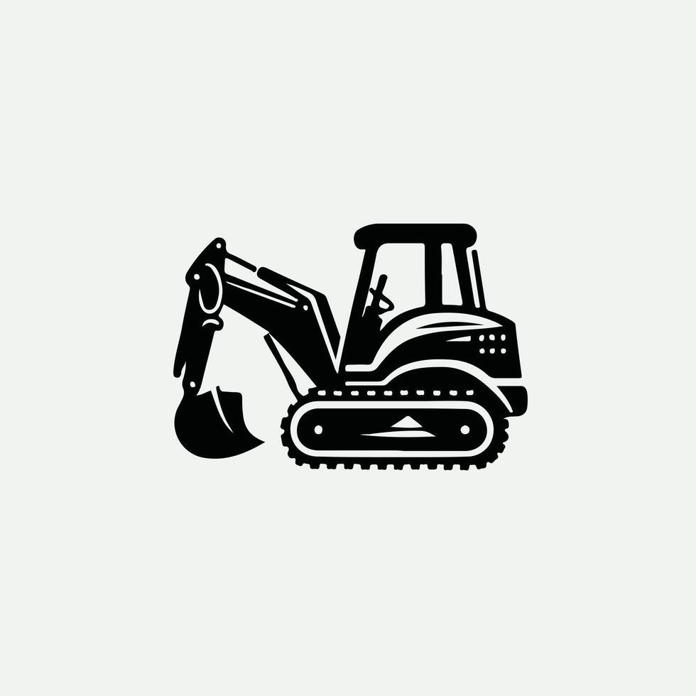 Next Gen Digging Backhoe Excavator Logo Design vector
