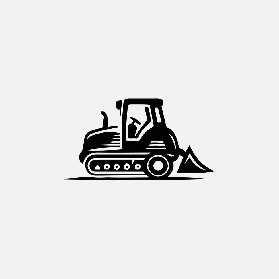 GroundForc Backhoe Excavator Logo Design vector