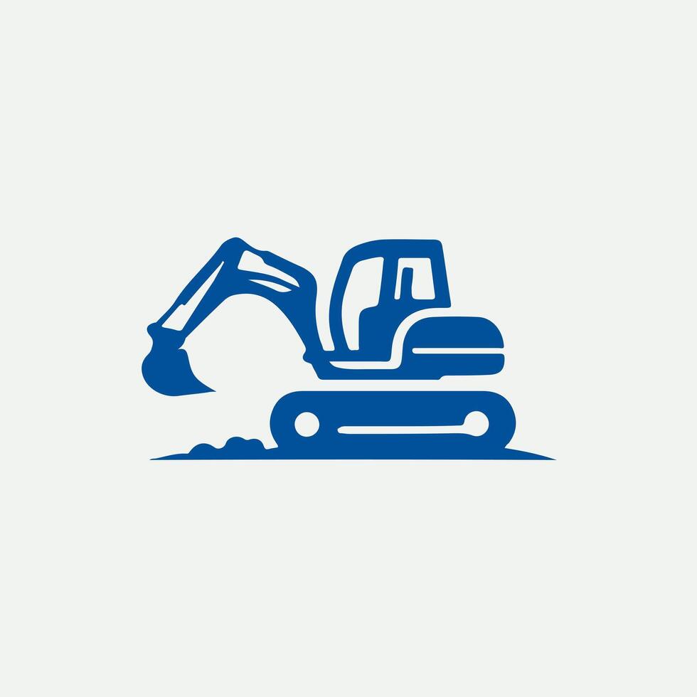 Earth Rite Backhoe Excavator Logo Design vector