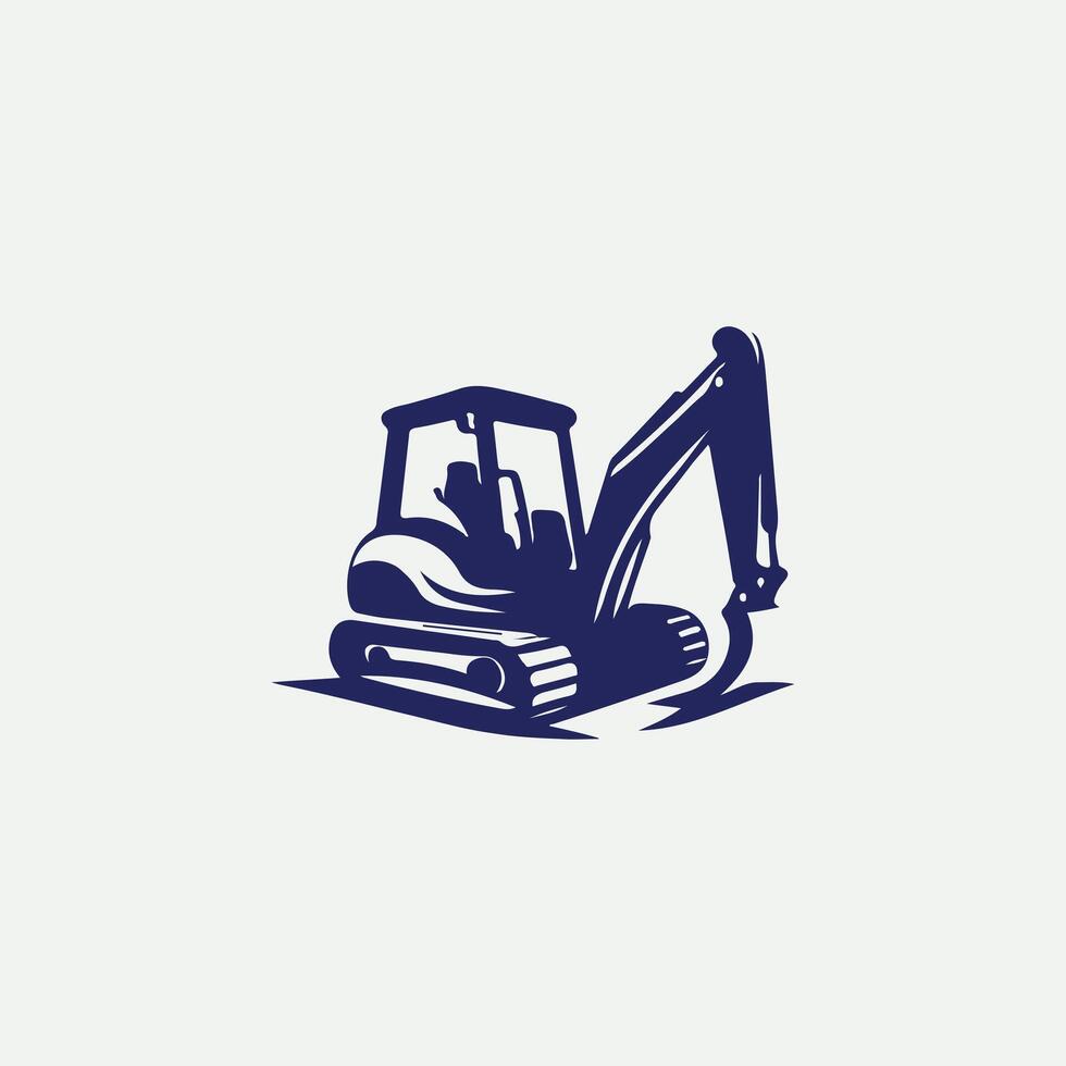 Titan Dig Backhoe Excavator Logo Design vector