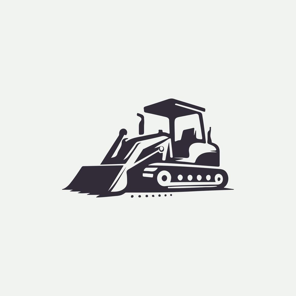 Dig Backhoe Excavator Logo Design vector